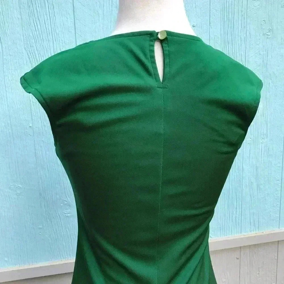 Vintage Foxy Lady 70s Disco queen green dress-L - Picture 8 of 11